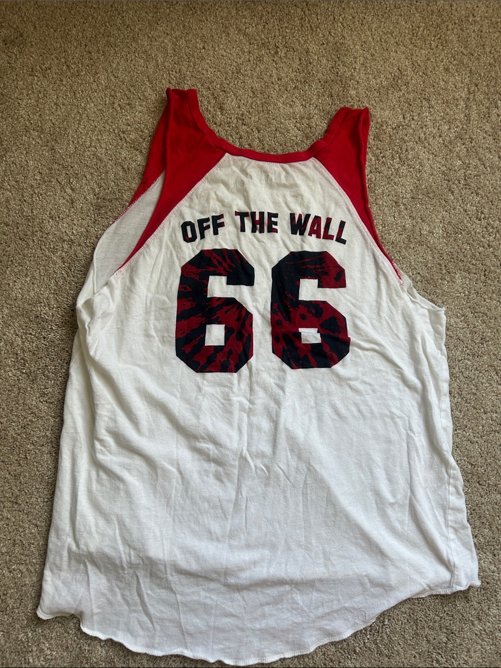 Vans White & Red Graphic Tank Top